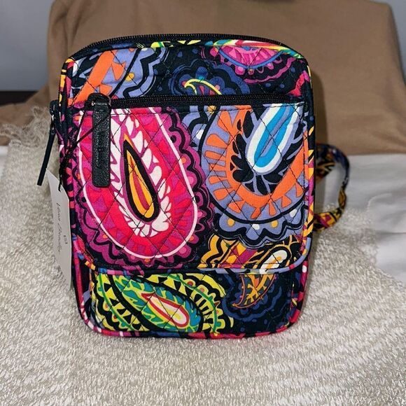 Vera Bradley Mini Hipster Twilight Paisley Multi Quilted Crossbody Bag Purse - Picture 1 of 13